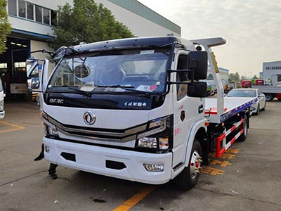 东风D7平板拖车道路救援车